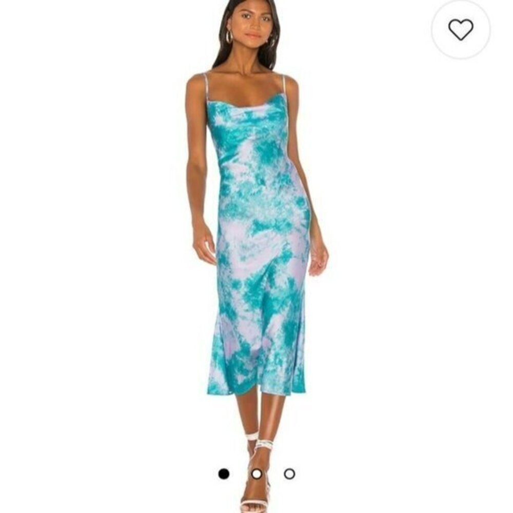 Lovers and Friends Sabrina Midi Dress in Lilac & Turquoise